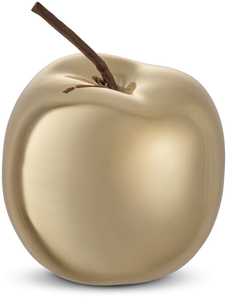 Äpple - Prydnadsföremål, H7 Ø7,5 cm - Gul