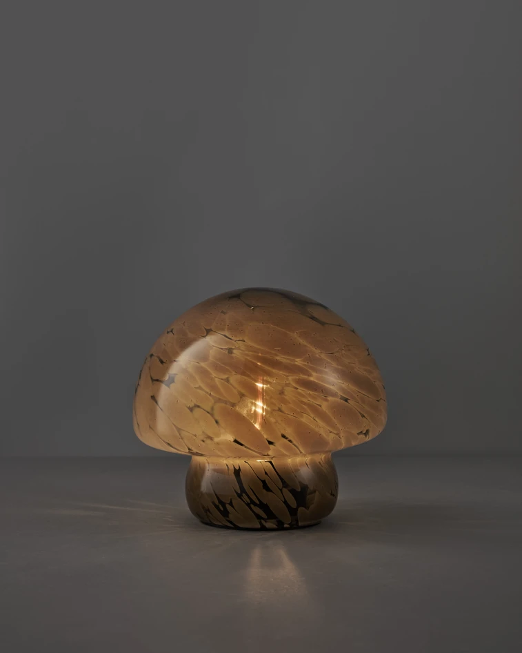 Pixie - Prydnadsföremål med LED-belysning, H13,5 Ø15 cm - Brun