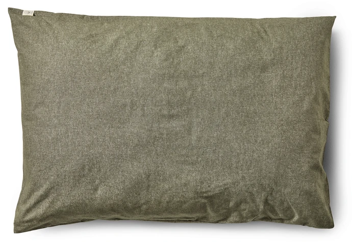 Majken, Örngott till hotellkudde i garnfärgat bomullsflanell, 70x100 cm