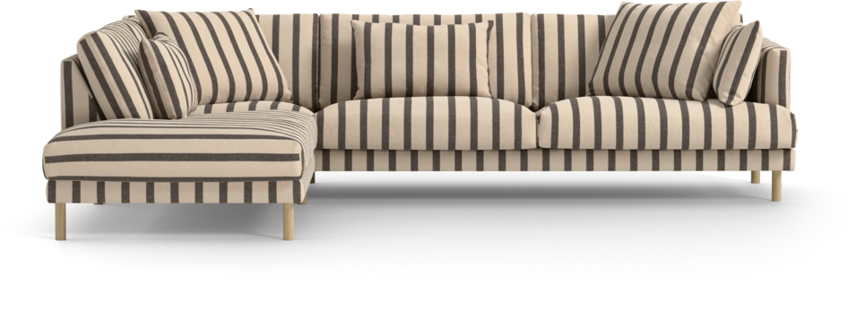 Harper - 3-sits soffa med divan vänster - Flerfärgad