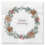 Happy holiday - Servett, 33x33 cm, 20-pack - Vit