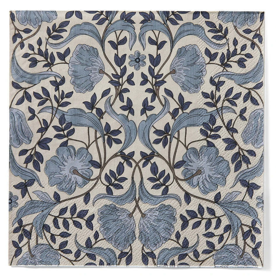 Melina - Servett, 33x33 cm, 20-pack - Blå