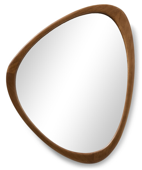 Yumi - Väggspegel, B 51 H 65 cm - Brun