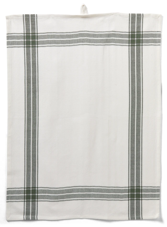Herringbone - Kökshandduk, 50x70 cm, 2-pack - Grön