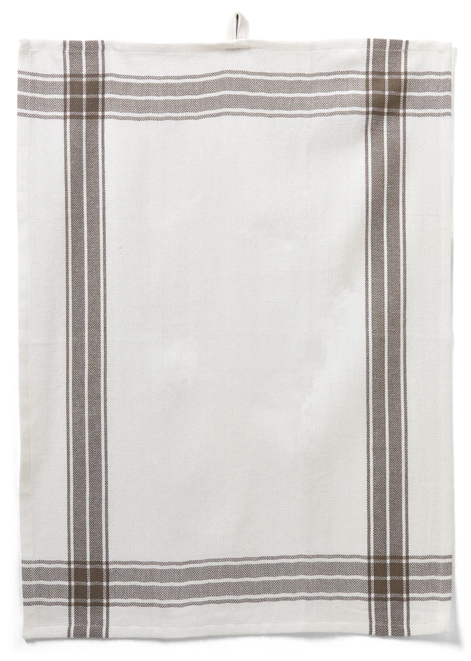 Herringbone - Kökshandduk, 50x70 cm, 2-pack - Brun