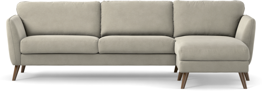 Bridge - 3-sits soffa med schäslong höger - Brun