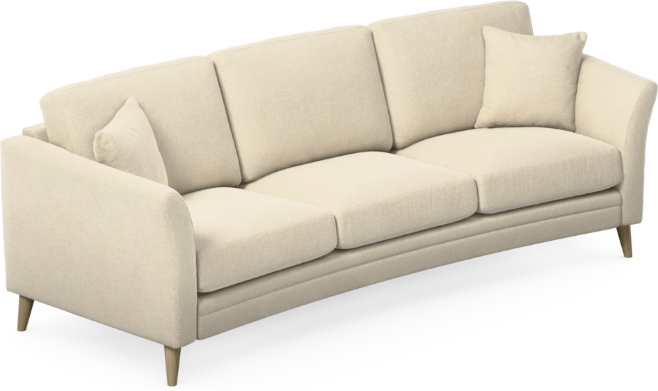 Eden - 3-sits soffa svängd - Beige