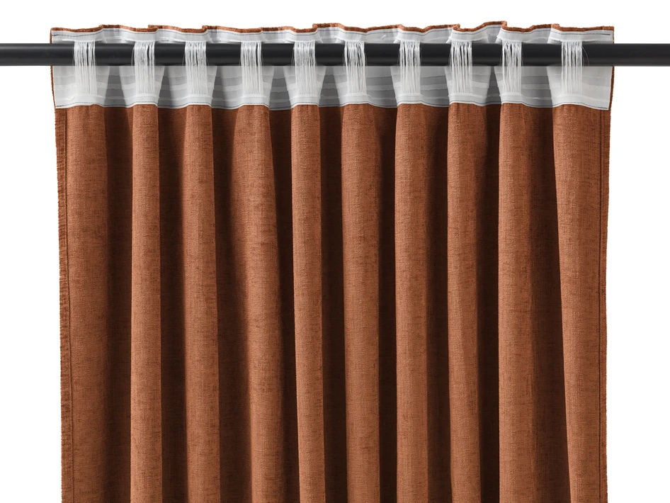 Carla - Gardin, 1-pack, 290x300 cm - Orange
