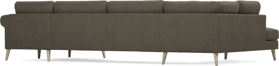 Bridge - 3-sits soffa med divan vänster och schäslong höger - Brun