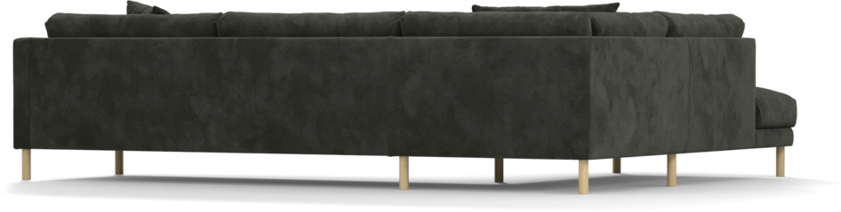 Harper - 3-sits soffa med divan vänster - Svart