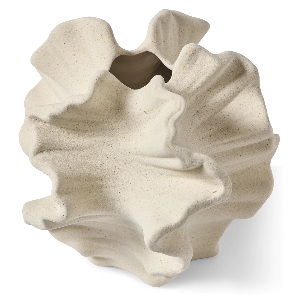 Korall - Vas, H 16 Ø 17 cm - Beige