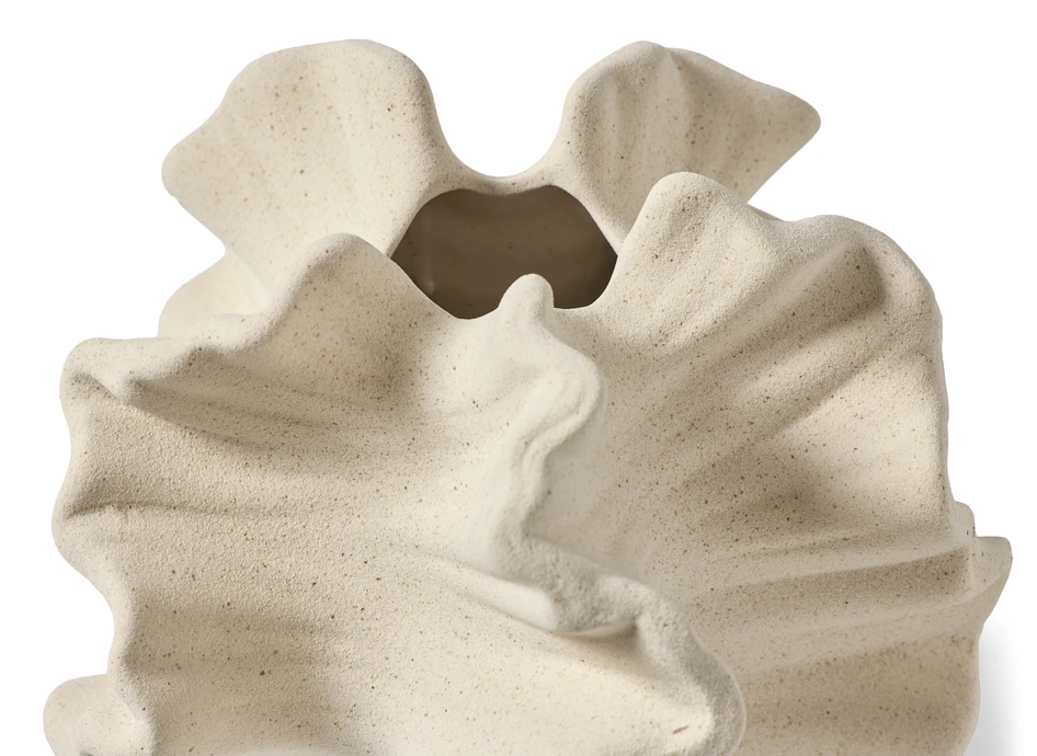 Korall - Vas, H 16 Ø 17 cm - Beige