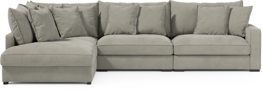 Rossi - 3-sits soffa med divan vänster - Grå