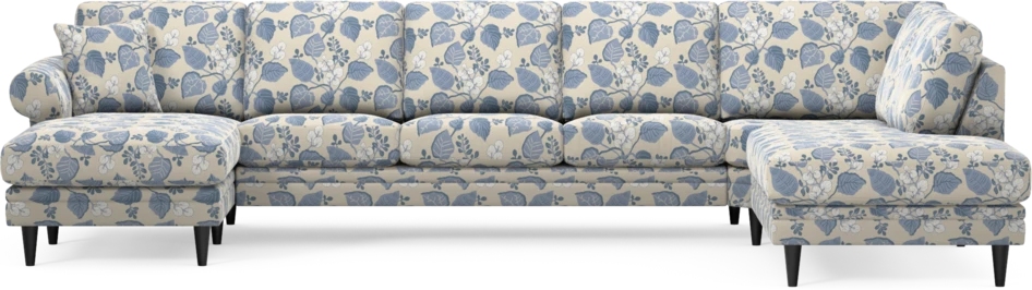 Eden - 3-sits soffa med schäslong vänster och divan höger - Flerfärgad