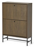 Tino - Skoskåp, 2 lådor 72x25x101 cm - Brun