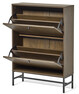 Tino - Skoskåp, 2 lådor 72x25x101 cm - Brun