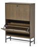 Tino - Skoskåp, 2 lådor 72x25x101 cm - Brun