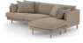 Harper - 4-sits med schäslong höger  - Beige