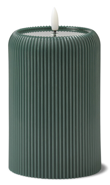 Stråla - LED-ljus, H 15 Ø 10 cm, timer - Grön