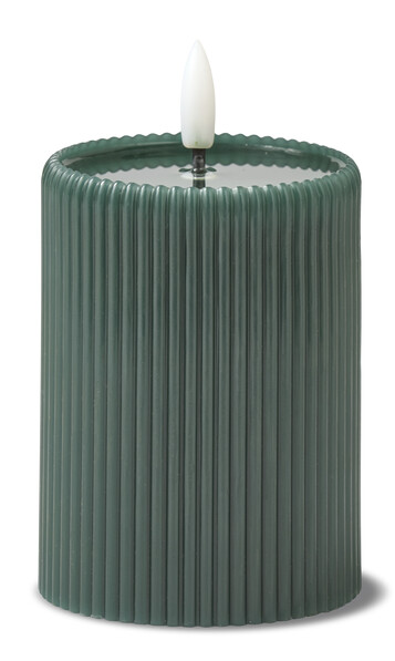 Stråla - LED-ljus, H 10 Ø 7,5 cm, timer - Grön