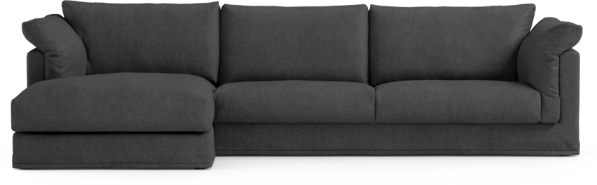 Cherrie Klädsel -  3-sits soffa med schäslong vänster - Svart