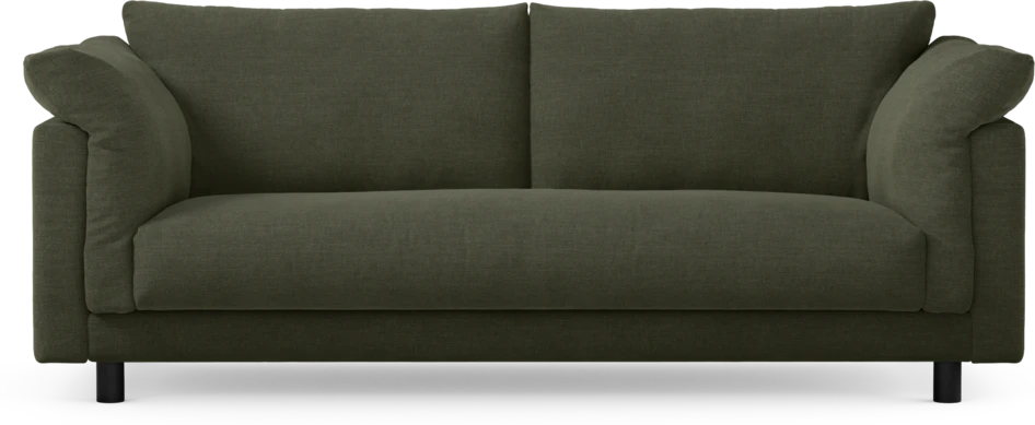 Cherrie - 2,5-sits soffa, hel dyna, fast klädsel - Grön