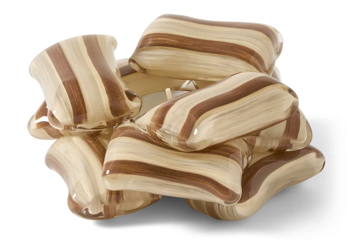 Polkagris, Ljuslykta, B 12 H 6 cm