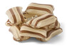 Polkagris - Ljuslykta, B 12 H 6 cm - Beige