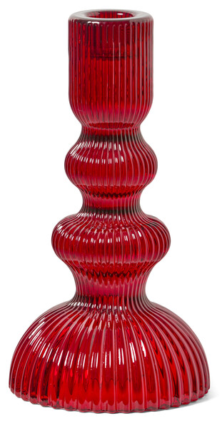 Adriana - Ljusstake, H 18 Ø 9,5 cm - Röd