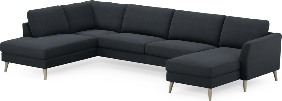 Bridge - 3-sits soffa med divan vänster och schäslong höger - Blå