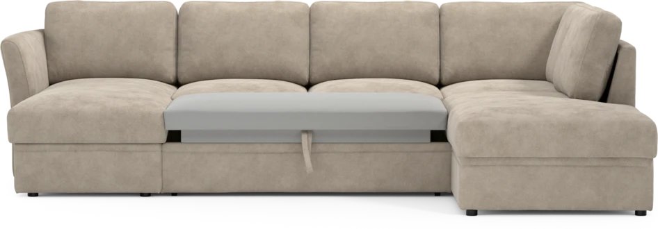 Öland - Bäddsoffa med schäslong vänster och divan höger - Beige