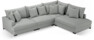 Rossi - 3-sits soffa med divan höger - Grå