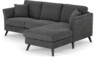 Eden - 2-sits soffa med schäslong - Grå