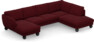 Madison Lux - 2-sits soffa med schäslong vänster och divan höger - Röd
