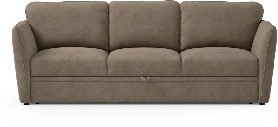 Öland - Bäddsoffa 3-sits, längsbäddad - Brun