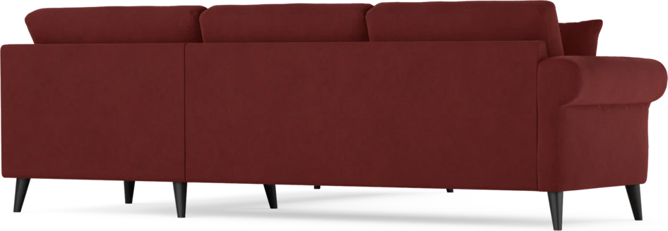 Eden - Hörnsoffa, 2,5+2,5-sits - Röd