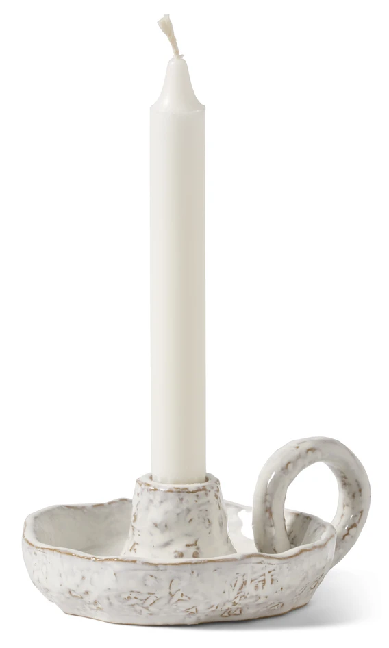 Barbro - Ljusstake, H 6 Ø 12,5 cm - Vit