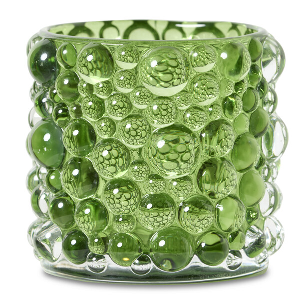 Bubble - Ljuslykta, H 8 Ø 9 cm - Grön