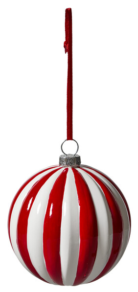 Julkula - Julgransdekoration, 3-pack, H10,5 Ø8 cm - Röd