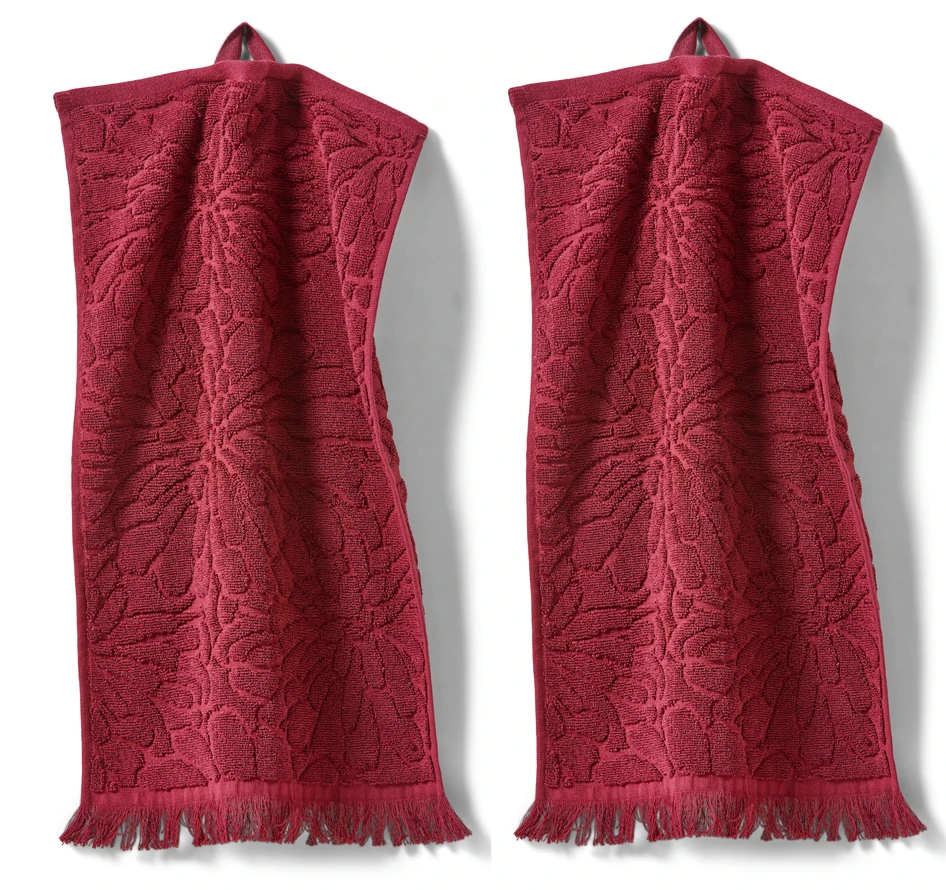 Agnes - Gästhandduk, 30x50 cm 2-pack - Röd