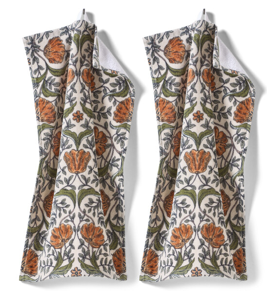 Melina - Gästhandduk, 2-pack, 30x50 cm - Orange
