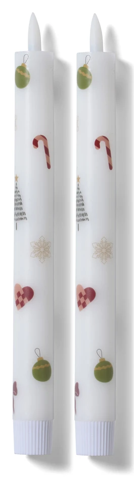 Stämning - LED-ljus, H24 Ø2,2 cm - Flerfärgad