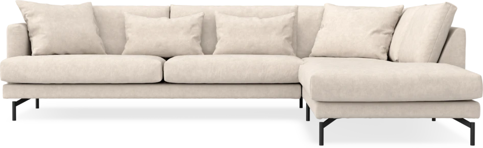 Harper - 3-sits soffa med divan höger - Vit