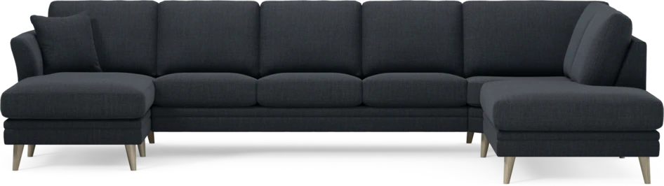 Eden - 3-sits soffa med schäslong vänster och divan höger - Blå