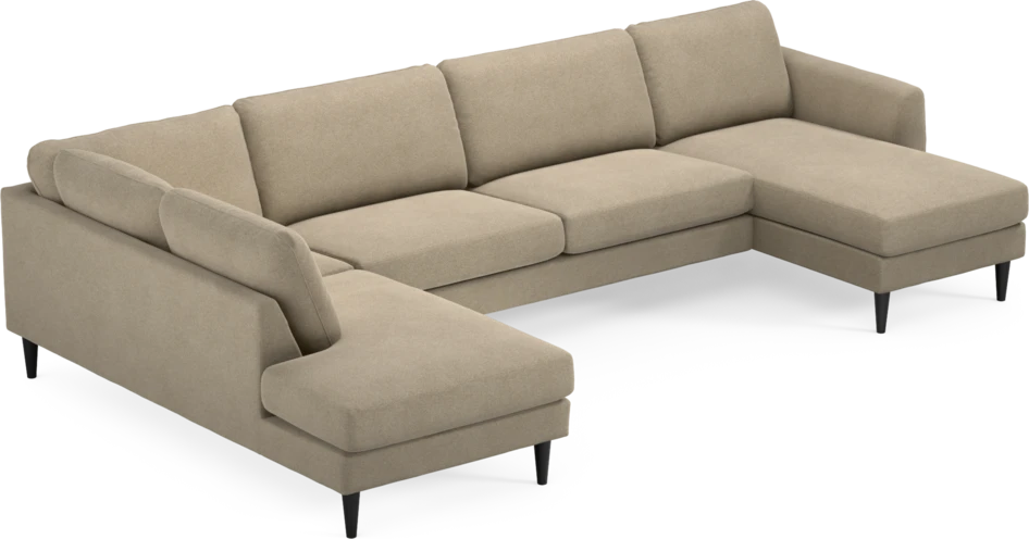 Bridge - 3-sits soffa med divan vänster och schäslong höger - Beige
