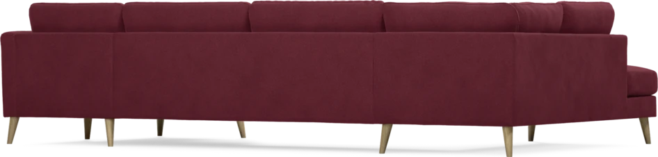 Bridge - 3-sits soffa med divan vänster och schäslong höger - Röd