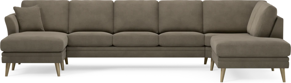 Eden - 3-sits soffa med schäslong vänster och divan höger - Beige