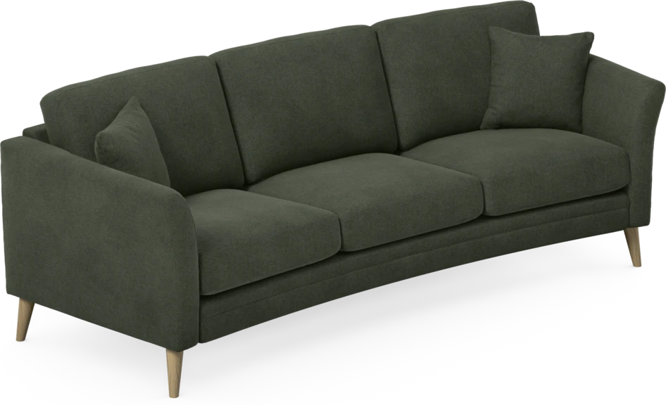Eden - 3-sits soffa svängd - Grön