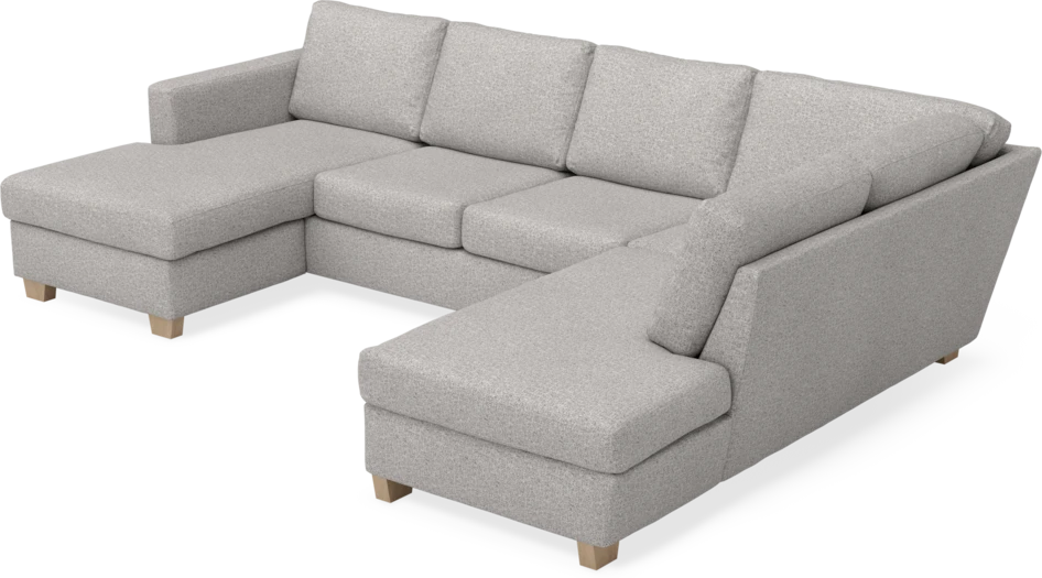 Friday - 3-sits soffa med schäslong vänster och divan höger - Vit