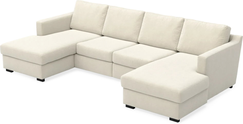Friday - 2-sits soffa med två schäslonger - Beige
